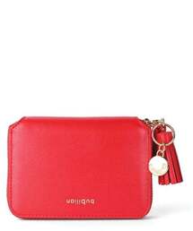 bubilian（バビリアン）の「レザー ミニ ジッパー ウォレット - スカーレット [無料タッセルプレゼント]（札入れ/マネークリップ）」