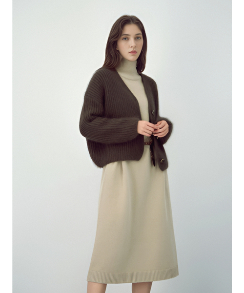 ACUD(アクド)の「Rabbit Heavy Cardigan _Brown(カーディガン/ボレロ・レディース・ダークブラウン・FREE)」の5枚目の写真