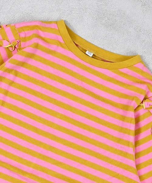 MARKEY'S(マーキーズ)の「フリルスリーブボーダーワンピース(ワンピース・キッズ・ブラック系その他/イエロー系その他/レッド系その他・90/150/140/130/120/110/100)」の13枚目の写真