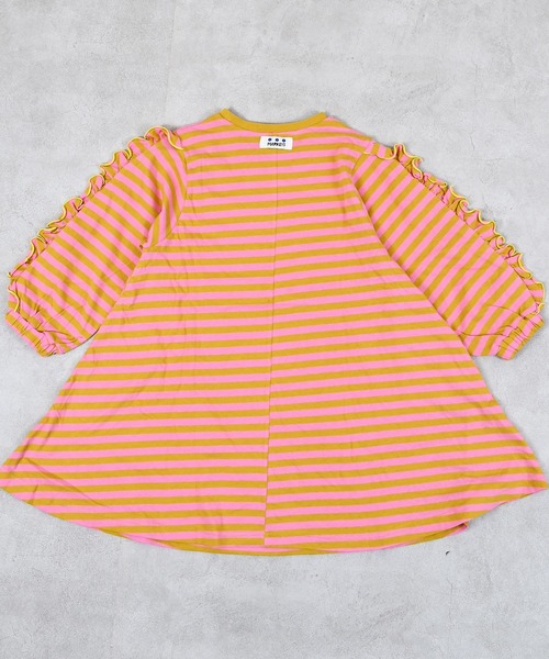MARKEY'S(マーキーズ)の「フリルスリーブボーダーワンピース(ワンピース・キッズ・ブラック系その他/イエロー系その他/レッド系その他・90/150/140/130/120/110/100)」の20枚目の写真