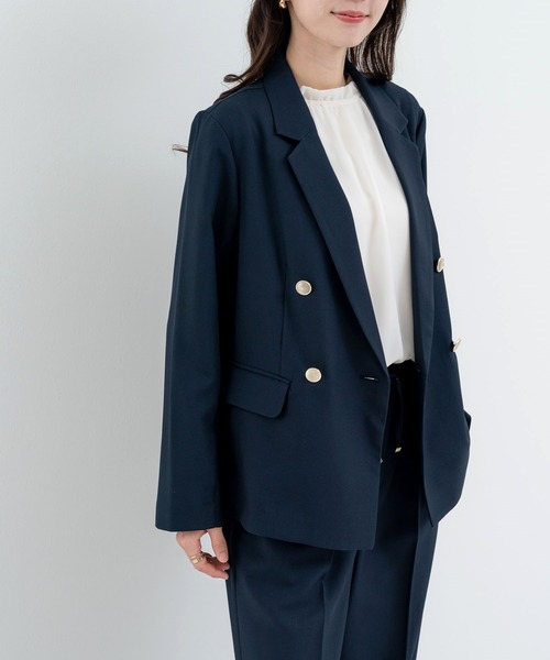 ANNA LUNA(アンナルナ)の「【ANNA LUNA】オケージョンにも◎ 大人のための万能 ジャケット(テーラードジャケット・レディース・ブラック/グレー/ネイビー・MEDIUM)」の2枚目の写真