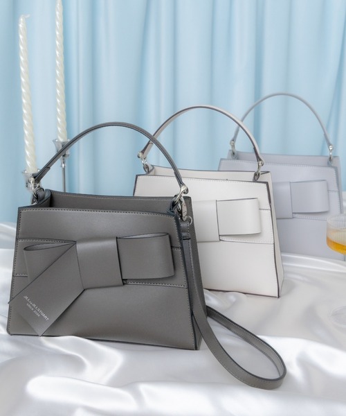 JILL by JILL STUART（ジルバイジルスチュアート）の「＜リボンシリーズ＞ワンハンドルバッグ（ショルダーバッグ・レディース・ホワイト系その他/イエロー/ブラック系その他/グレー/ホワイト・FREE）」の4枚目の写真