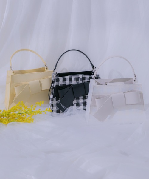 JILL by JILL STUART（ジルバイジルスチュアート）の「＜リボンシリーズ＞ワンハンドルバッグ（ショルダーバッグ・レディース・ホワイト系その他/イエロー/ブラック系その他/グレー/ホワイト・FREE）」の6枚目の写真