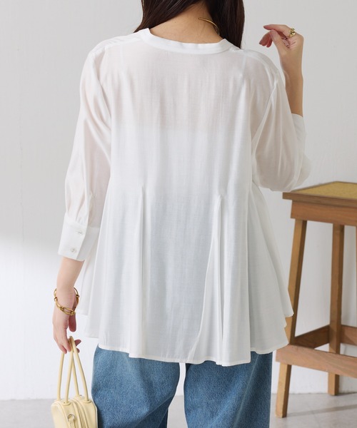 COLLAGE GALLARDAGALANTE（コラージュガリャルダガランテ）の「マチ切替ブラウス（シャツ/ブラウス・レディース・ピンク/ホワイト・FREE）」の8枚目の写真