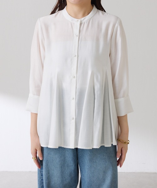 COLLAGE GALLARDAGALANTE（コラージュガリャルダガランテ）の「マチ切替ブラウス（シャツ/ブラウス・レディース・ピンク/ホワイト・FREE）」の19枚目の写真