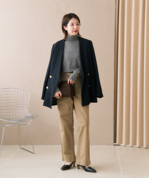 LE TALON（ルタロン）の「5cmスクエアローファーパンプス（パンプス・レディース・ブラックミックス/アイボリー・25cm/24.5cm/24cm/23.5cm/23cm/22.5cm/22cm）」の3枚目の写真