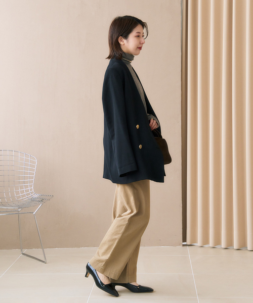 LE TALON（ルタロン）の「5cmスクエアローファーパンプス（パンプス・レディース・ブラックミックス/アイボリー・25cm/24.5cm/24cm/23.5cm/23cm/22.5cm/22cm）」の4枚目の写真