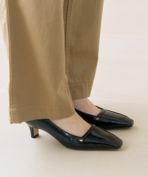 LE TALON（ルタロン）の「5cmスクエアローファーパンプス（パンプス・レディース・ブラックミックス/アイボリー・25cm/24.5cm/24cm/23.5cm/23cm/22.5cm/22cm）」の7枚目の写真