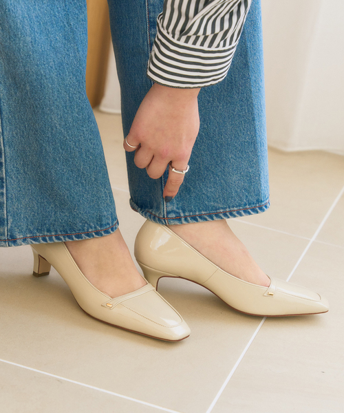 LE TALON（ルタロン）の「5cmスクエアローファーパンプス（パンプス・レディース・ブラックミックス/アイボリー・25cm/24.5cm/24cm/23.5cm/23cm/22.5cm/22cm）」の11枚目の写真