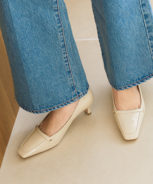 LE TALON（ルタロン）の「5cmスクエアローファーパンプス（パンプス・レディース・ブラックミックス/アイボリー・25cm/24.5cm/24cm/23.5cm/23cm/22.5cm/22cm）」の13枚目の写真