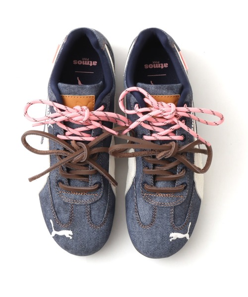 PUMA(プーマ)の「PUMA SPEEDCAT ATMOS PINK DENIM / プーマ スピードキャット アトモスピンク デニム【SP】(スニーカー・レディース・ダークインディゴブルー・23.0cm/23.5cm/24.0cm/24.5cm/25.0cm/26.0cm/26.5cm/27.0cm/27.5cm/28.0cm/29.0cm/22.5cm/28.5cm/25.5cm)」の3枚目の写真