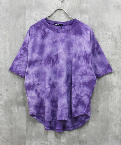 SHISKY（シスキー）の「タイダイ染め Tシャツ（Tシャツ/カットソー・メンズ・ネイビー/パープル/オレンジ/グリーン/ピンク/ブラック・MEDIUM/LARGE/X-LARGE）」の2枚目の写真