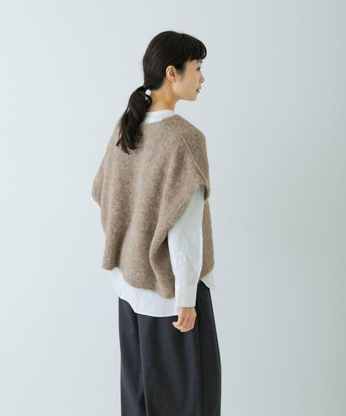 かぐれ（カグレ）の「アルパカワイドニットベスト（ベスト・レディース・グレー・FREE）」の22枚目の写真