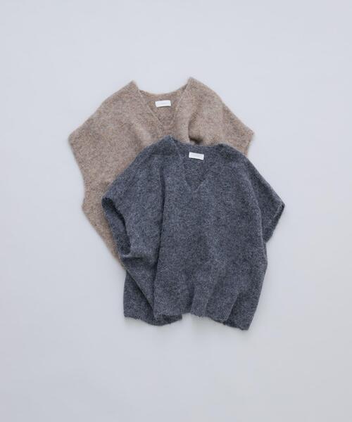 かぐれ（カグレ）の「アルパカワイドニットベスト（ベスト・レディース・グレー・FREE）」の15枚目の写真