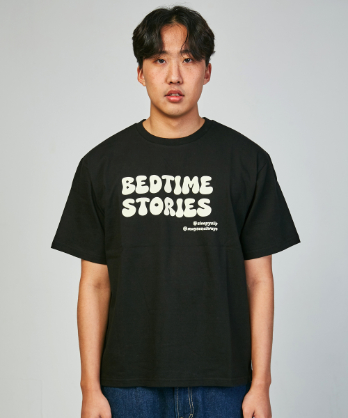 SLEEPYSLIP(スリーピースリップ)の「BEDTIME STORIES BLACK T-SHIRT(Tシャツ/カットソー・レディース・その他・LARGE/MEDIUM/X-LARGE)」の3枚目の写真