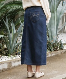 【Kahiko】SURF&Palms テイクストレッチデニムスカート