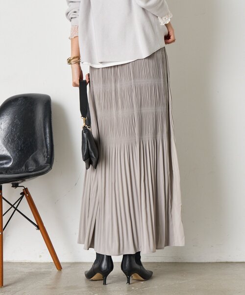 Jena espace merveilleux(ジェナ エスパスメルヴェイユ)の「【動きで魅せる】ランダムプリーツスカート(スカート・レディース・パープル/ライトグレー/ブラック・FREE)」の20枚目の写真