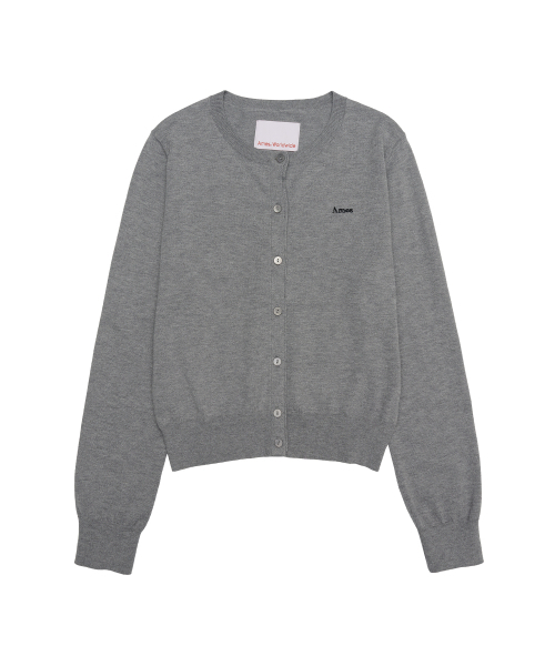 AMESWORLDWIDE(アメスワールドワイド)の「BASIC ROUND NECK CARDIGAN GREY(カーディガン/ボレロ・レディース・その他・FREE)」の1枚目の写真