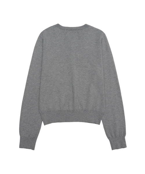 AMESWORLDWIDE(アメスワールドワイド)の「BASIC ROUND NECK CARDIGAN GREY(カーディガン/ボレロ・レディース・その他・FREE)」の2枚目の写真