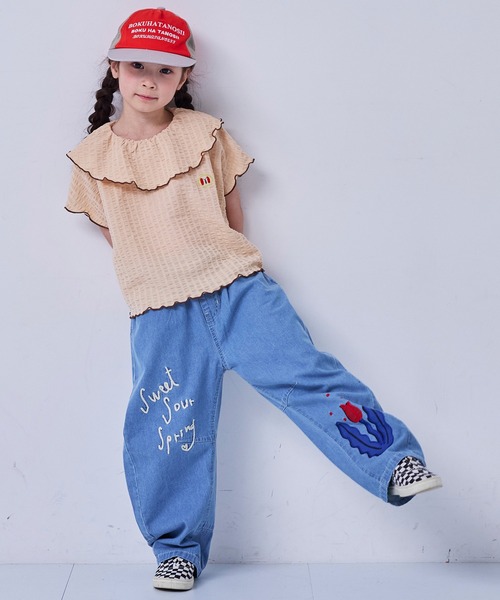 MARKEY'S（マーキーズ）の「Sweet denim（デニムパンツ・キッズ・ライトブルー・140/130/120/110/100/90/150）」の5枚目の写真