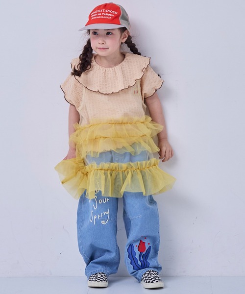 MARKEY'S（マーキーズ）の「Sweet denim（デニムパンツ・キッズ・ライトブルー・140/130/120/110/100/90/150）」の4枚目の写真