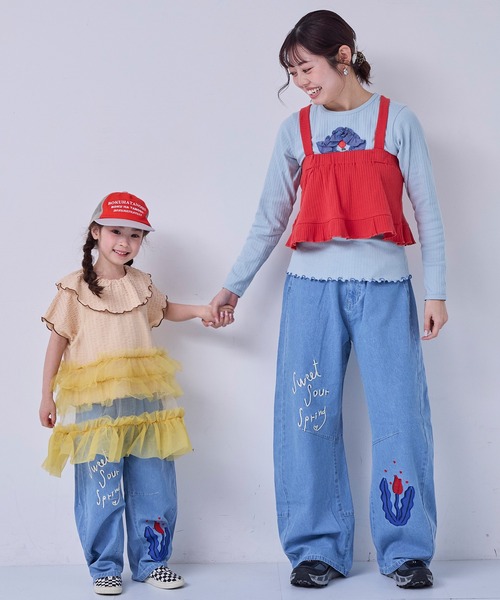 MARKEY'S（マーキーズ）の「Sweet denim（デニムパンツ・キッズ・ライトブルー・140/130/120/110/100/90/150）」の2枚目の写真