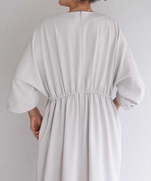 LIVETART（リヴェタート）の「《LIVETART》ギャザーコクーンワンピース（ワンピース・レディース・ベージュ・FREE）」の9枚目の写真