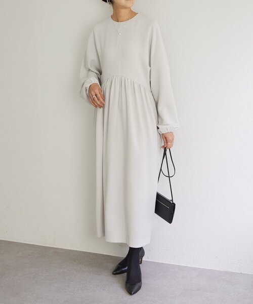 LIVETART（リヴェタート）の「《LIVETART》ギャザーコクーンワンピース（ワンピース・レディース・ベージュ・FREE）」の16枚目の写真