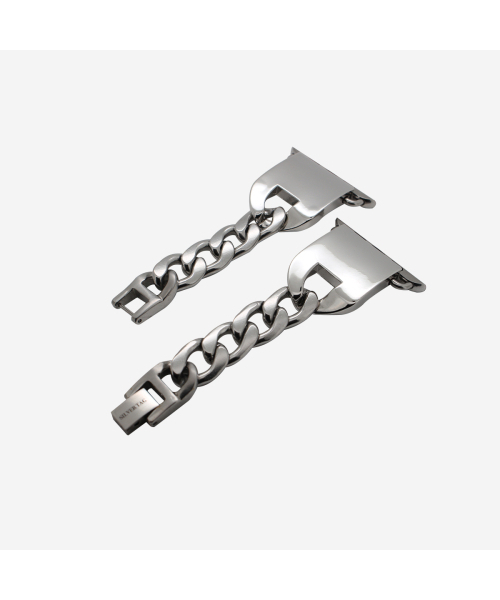 SILVERTAG（シルバータグ）の「APPLE WATCH STRAP NAST-P135NK アップルウォッチチェインメタルシルバーストラップ（デジタル腕時計・メンズ・その他・S/M/L/XL/XXL/XXX-LARGE）」の2枚目の写真