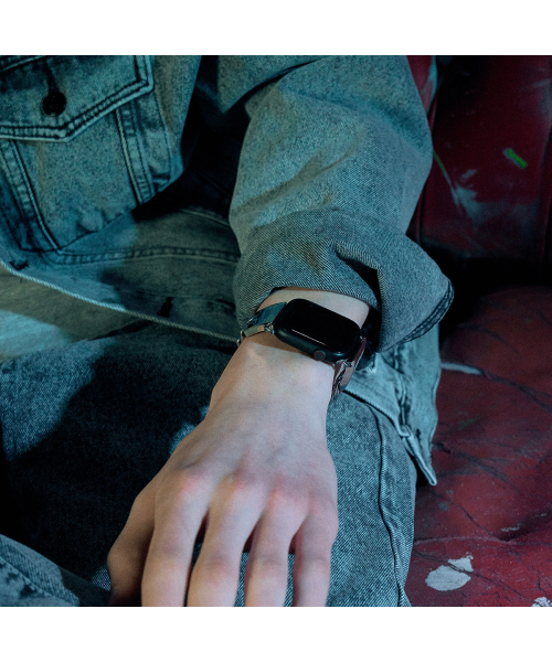 SILVERTAG（シルバータグ）の「APPLE WATCH STRAP NAST-P135NK アップルウォッチチェインメタルシルバーストラップ（デジタル腕時計・メンズ・その他・S/M/L/XL/XXL/XXX-LARGE）」の4枚目の写真