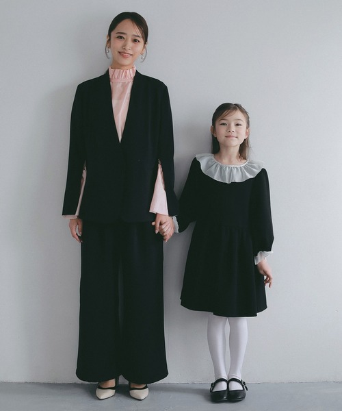 AJUGA.（アジュガ）の「2WAYスリーブ イージーノーカラージャケット【セレモニー/オケージョン】（ノーカラージャケット・レディース・ブラック/ネイビー・M/S）」の15枚目の写真