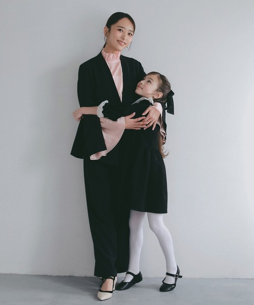 AJUGA.（アジュガ）の「2WAYスリーブ イージーノーカラージャケット【セレモニー/オケージョン】（ノーカラージャケット・レディース・ブラック/ネイビー・M/S）」の17枚目の写真