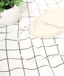 Meing（ミーイング）の「Meing カラー ビーズ ネックレス サイズ調整可能 アジャスターチェーン 男女兼用（ネックレス）」