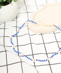 Meing（ミーイング）の「Meing カラー ビーズ ネックレス サイズ調整可能 アジャスターチェーン 男女兼用（ネックレス）」