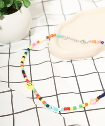 Diliraba（ディリラバ）の「Meing カラー ビーズ ネックレス サイズ調整可能 アジャスターチェーン 男女兼用（ネックレス）」