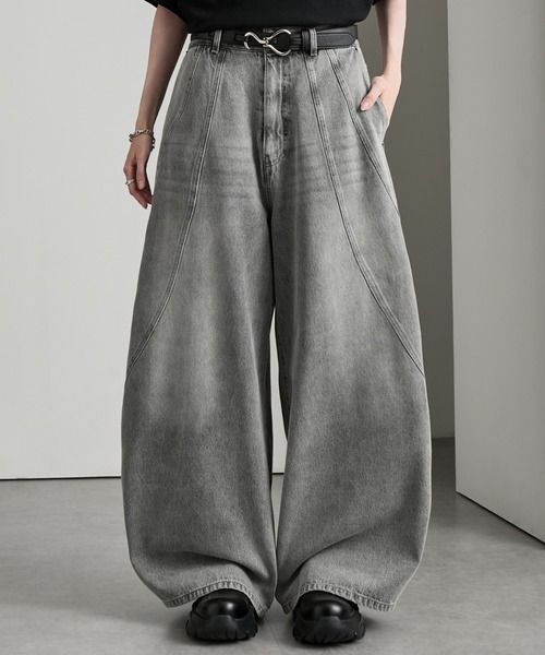 cussil(クシル)の「【cussil/クシル】【12oz】スパイラルシームカーブデニムパンツ(デニムパンツ・メンズ・ブラウン/グレー/ブラック/グレー系・L/M/S)」の3枚目の写真
