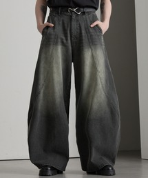 cussil（クシル）の「【cussil/クシル】【12oz】スパイラルシームカーブデニムパンツ（デニムパンツ）」