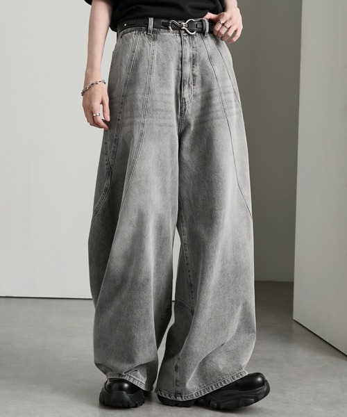 cussil(クシル)の「【cussil/クシル】【12oz】スパイラルシームカーブデニムパンツ(デニムパンツ・メンズ・ブラウン/グレー/ブラック/グレー系・L/M/S)」の5枚目の写真