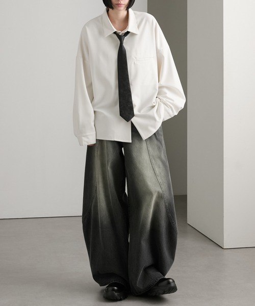 cussil(クシル)の「【cussil/クシル】【12oz】スパイラルシームカーブデニムパンツ(デニムパンツ・メンズ・ブラウン/グレー/ブラック/グレー系・L/M/S)」の17枚目の写真
