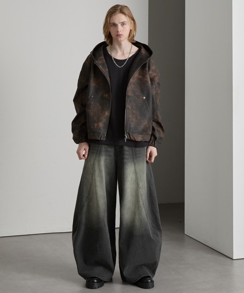 cussil（クシル）の「【cussil/クシル】【12oz】スパイラルシームカーブデニムパンツ（デニムパンツ・メンズ・ブラウン/グレー・L/M/S）」の12枚目の写真