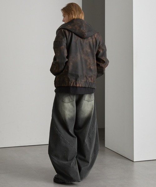 cussil（クシル）の「【cussil/クシル】【12oz】スパイラルシームカーブデニムパンツ（デニムパンツ・メンズ・ブラウン/グレー・L/M/S）」の15枚目の写真