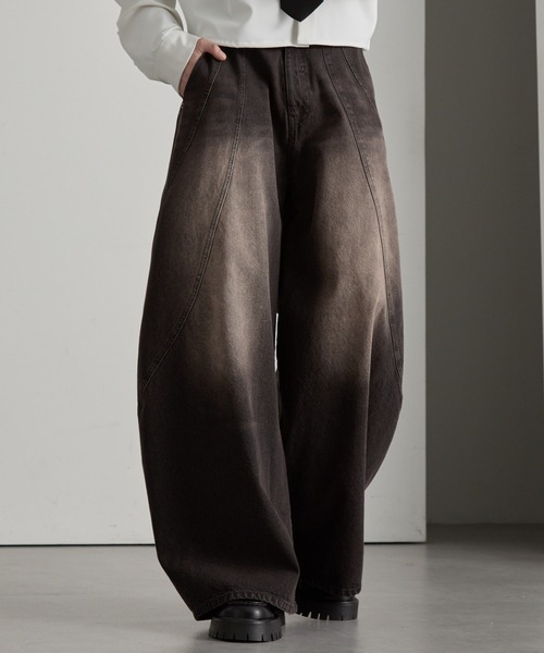 cussil（クシル）の「【cussil/クシル】【12oz】スパイラルシームカーブデニムパンツ（デニムパンツ・メンズ・ブラウン/グレー・L/M/S）」の21枚目の写真