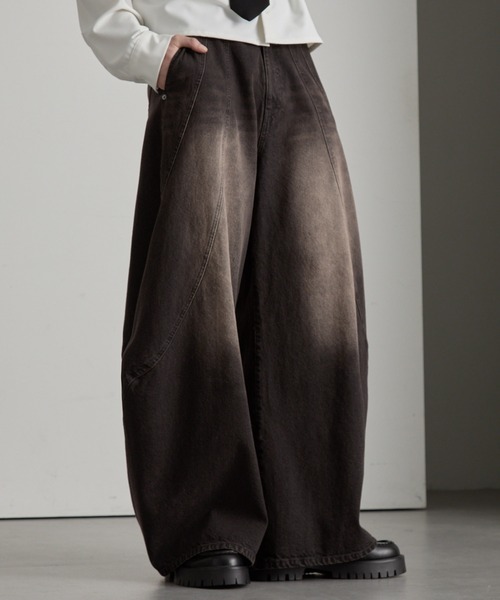 cussil(クシル)の「【cussil/クシル】【12oz】スパイラルシームカーブデニムパンツ(デニムパンツ・メンズ・ブラウン/グレー・L/M/S)」の17枚目の写真