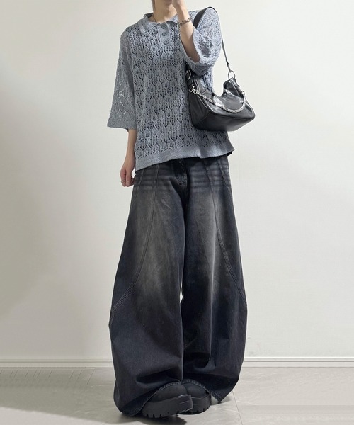 cussil(クシル)の「【cussil/クシル】【12oz】スパイラルシームカーブデニムパンツ(デニムパンツ・メンズ・ブラウン/グレー/ブラック/グレー系・L/M/S)」の8枚目の写真
