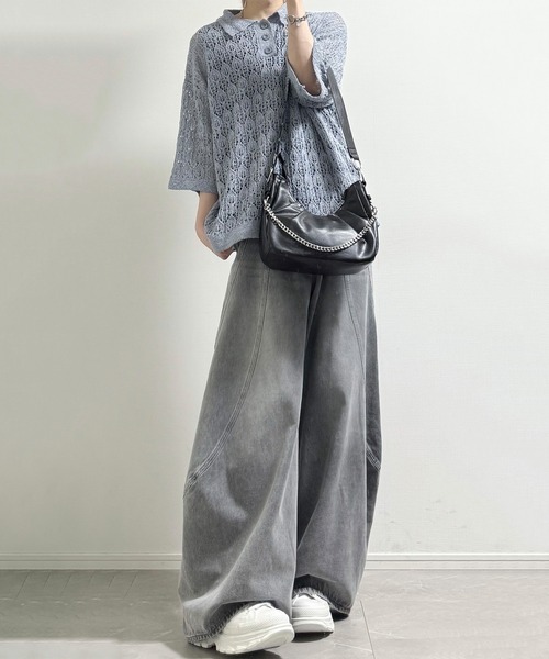 cussil(クシル)の「【cussil/クシル】【12oz】スパイラルシームカーブデニムパンツ(デニムパンツ・メンズ・ブラウン/グレー/ブラック/グレー系・L/M/S)」の9枚目の写真