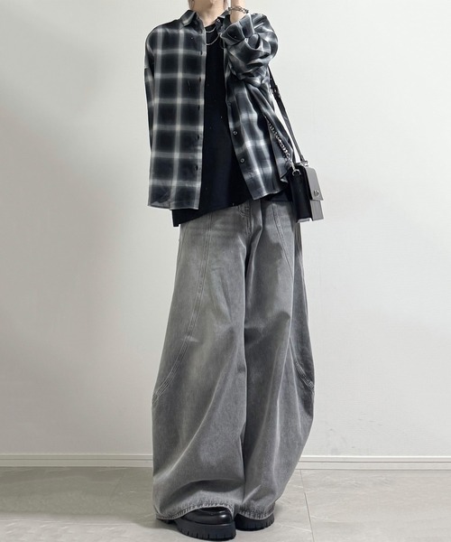cussil(クシル)の「【cussil/クシル】【12oz】スパイラルシームカーブデニムパンツ(デニムパンツ・メンズ・ブラウン/グレー/ブラック/グレー系・L/M/S)」の11枚目の写真