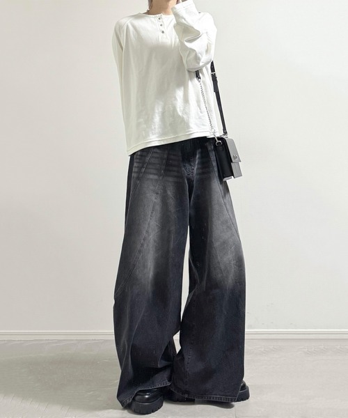 cussil(クシル)の「【cussil/クシル】【12oz】スパイラルシームカーブデニムパンツ(デニムパンツ・メンズ・ブラウン/グレー/ブラック/グレー系・L/M/S)」の14枚目の写真