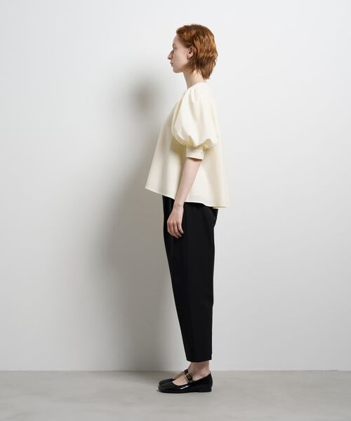 LANVIN en Bleu（ランバンオンブルー）の「ポリエステルツイルギャザースリー ブブラウス（シャツ/ブラウス・レディース・ブラック/オフホワイト/ネイビー・38）」の13枚目の写真