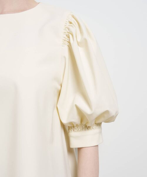 LANVIN en Bleu（ランバンオンブルー）の「ポリエステルツイルギャザースリー ブブラウス（シャツ/ブラウス・レディース・ブラック/オフホワイト/ネイビー・38）」の19枚目の写真