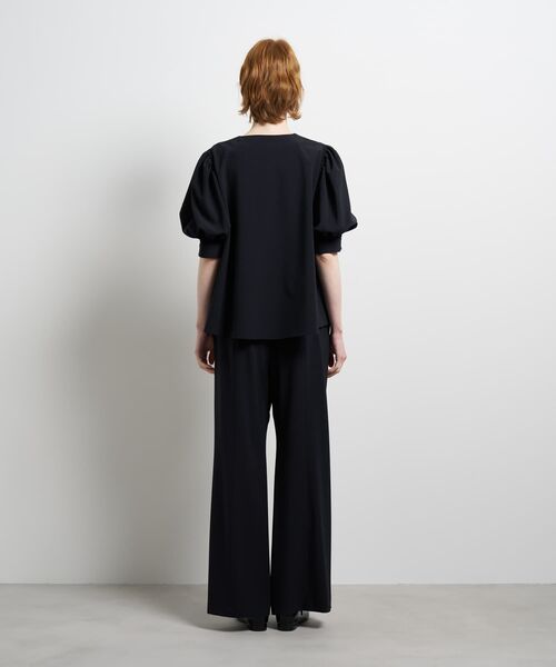 LANVIN en Bleu（ランバンオンブルー）の「ポリエステルツイルギャザースリー ブブラウス（シャツ/ブラウス・レディース・ブラック/オフホワイト/ネイビー・38）」の22枚目の写真